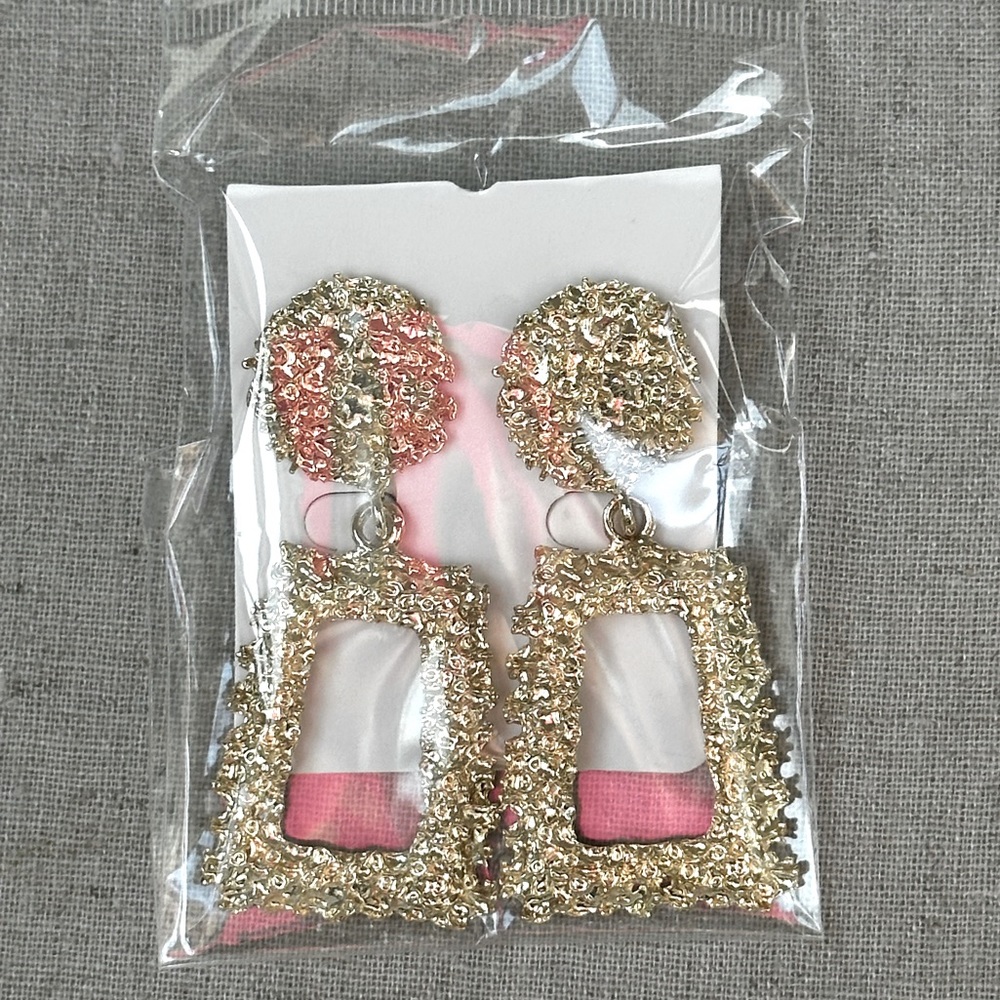 NWT Statement Earrings Gold